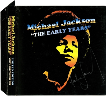Michael Jackson Signed "The Early Years" Limited Edition Vinyl & T Shirt Set Album Cover (Beckett)